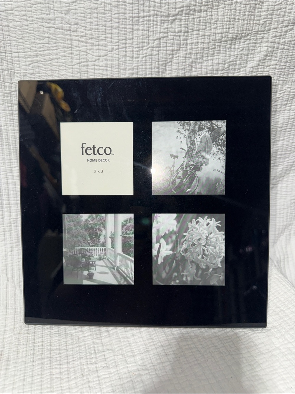 Fetco Black 4-Opening Square Photo Frame